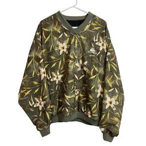 Vintage Lady Divots Floral Sweatshirt Windbreaker Cottagecore Golf Club 90s SZ L